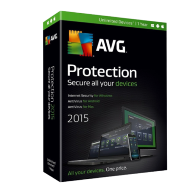 AVG Protection 2015 1 Year (Unlimited Users) Retail Box