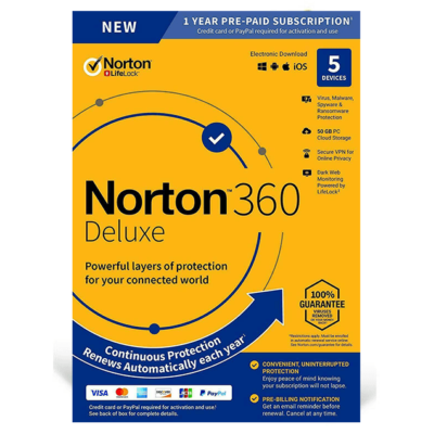 Norton 360 Deluxe 2022 Antivirus Spyware Malware