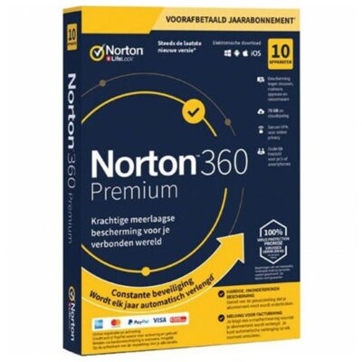 Norton 360 Premium 75GB 1 Year 10 Devices Internet Security 2022